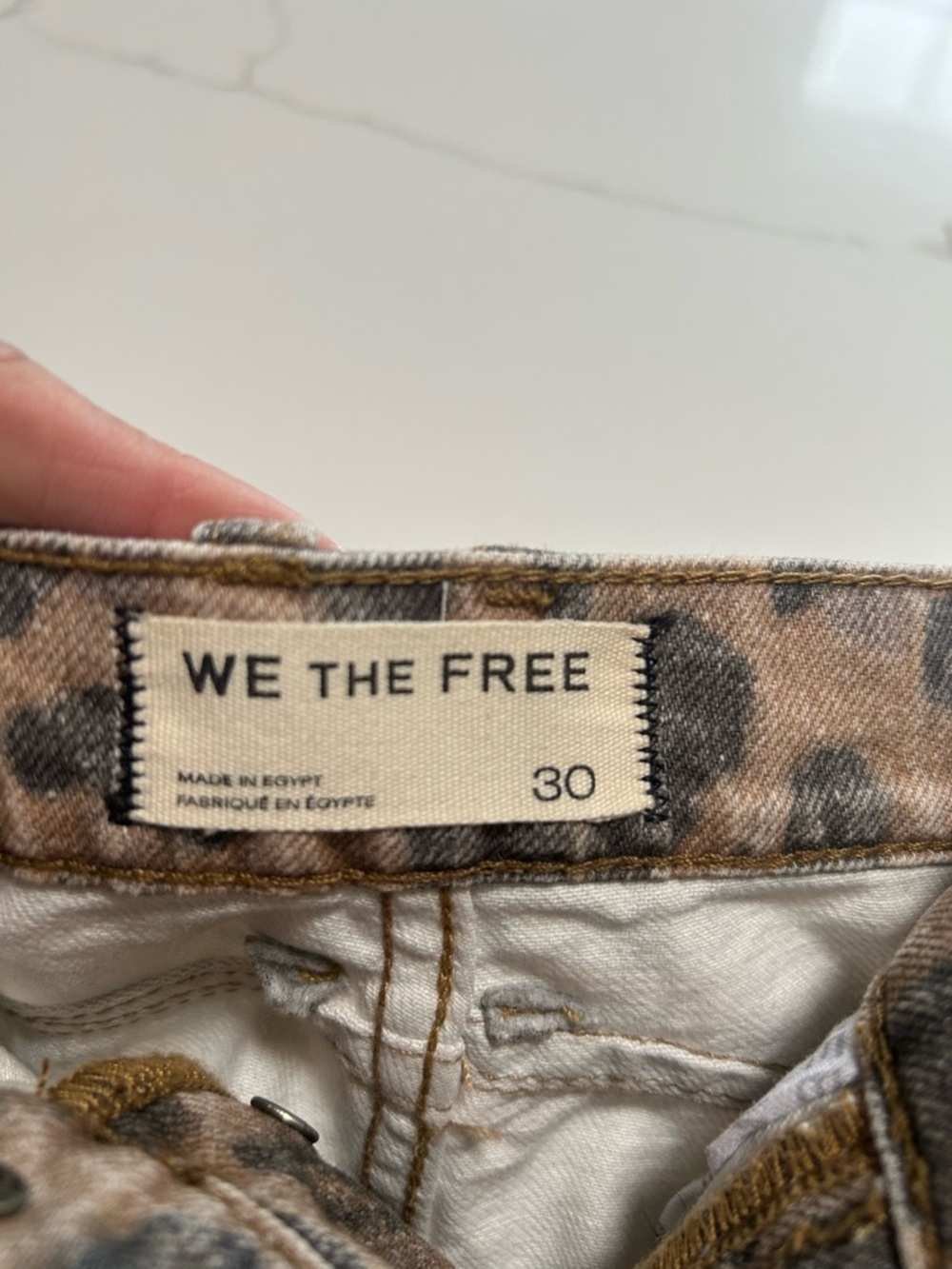 Free People We The Free Good Luck AnimalPrinted Barrel Jeans - Picture 6 of 11